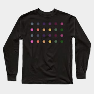 Bright Colorful Rainbow Dots in jewel tones Long Sleeve T-Shirt